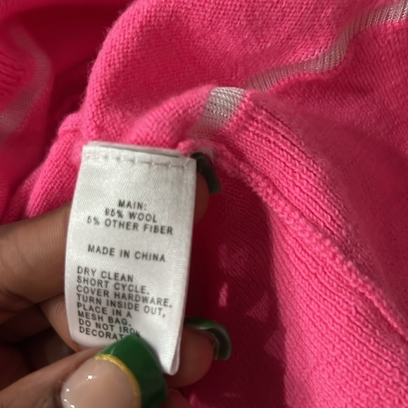St.john pink wool cardigan blend sweater size large - Picture 11 of 13